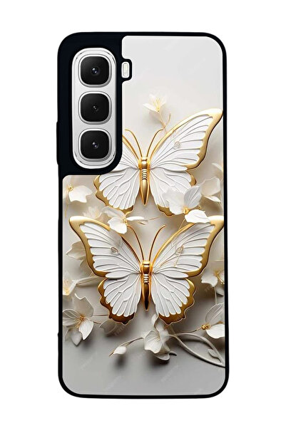 Aksel Kılıf متوافق مع هاتف INFINIX Hot 60 مطبوع ، أسود غير لامع، سيليكون ناعم...