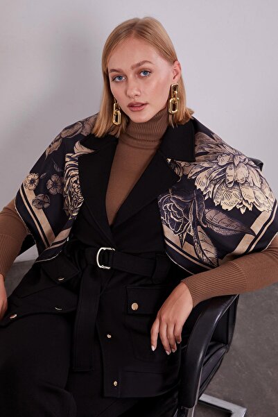 Levidor Black Metal Belt Detailed Double Suit