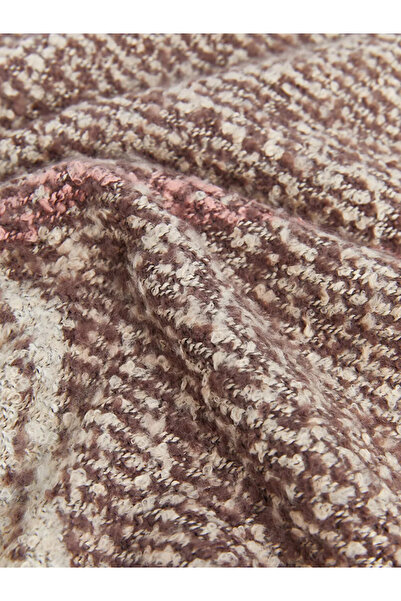 LC Waikiki Fringed Plaid Patterned Women's Scarf