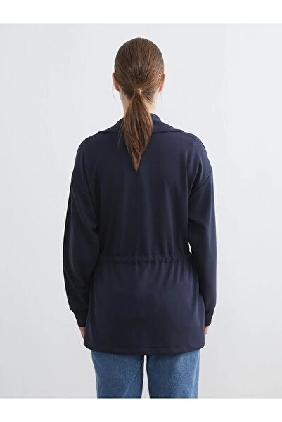 LC Waikiki Stand Collar Oversize Women's Zippered Sweatshirt