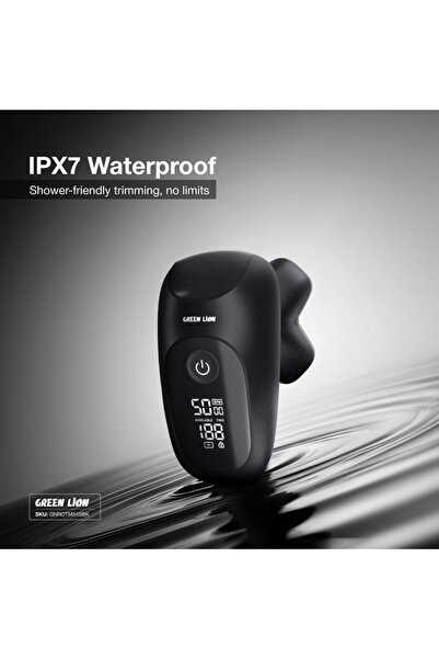 Green Lion 5-in-1 Rotary Shaver - Wet/Dry, DC260 Motor, 2-Speed, IPX7, Black