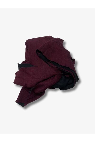 Yiğit Kumaş Ecrin Fabric Winter Combed Cotton, Piece 95X165 cm Burgundy Color