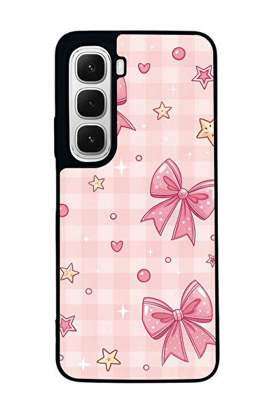 Aksel Kılıf متوافق مع هاتف INFINIX Hot 60i مطبوع ، أسود غير لامع، سيليكون ناع...