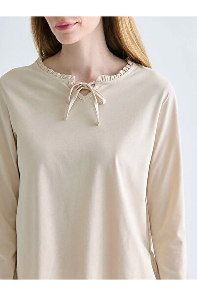LC Waikiki Μπλούζα με βολάν με δεμένο γιακά