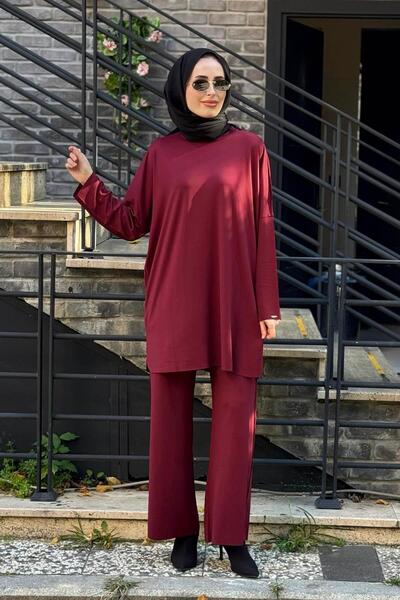 Invee Pantolonlu Takım 7126 Bordo