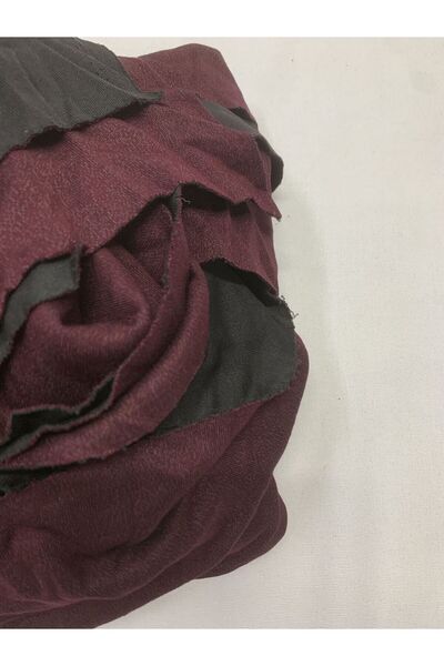 Yiğit Kumaş Ecrin Fabric Winter Combed Cotton, Piece 90X165 cm Burgundy Color