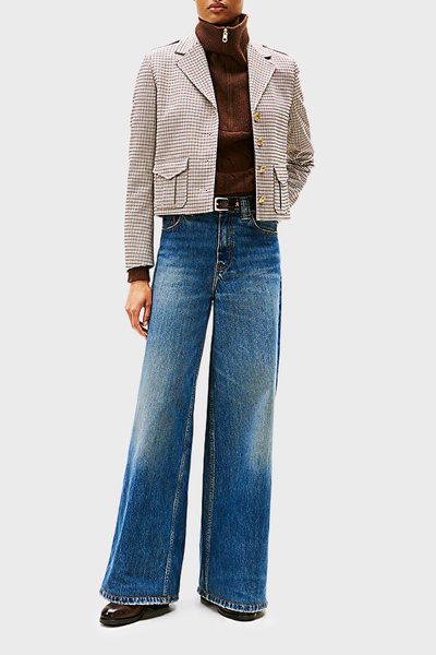 Tommy Hilfiger Pamuklu Wide Leg Yüksek Bel Geniş Paça Jeans KOT PANTOLON WW0W...