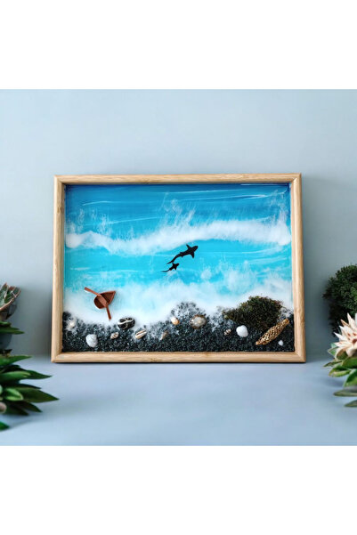 DHA ART GALLERY 30X40 MALDİVLER EPOKSİ ÇERÇEVELİ TABLO