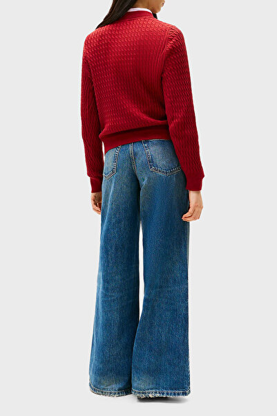 Tommy Hilfiger % 100 Pamuk Regular Fit Bisiklet Yaka Örgü Kazak KAZAK WW0WW44993 XIT