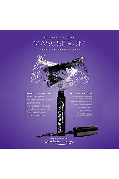 RapidLash RapidGlam Mascara with Lash-Enhancing Serum, 0.14 oz (4 g), Black