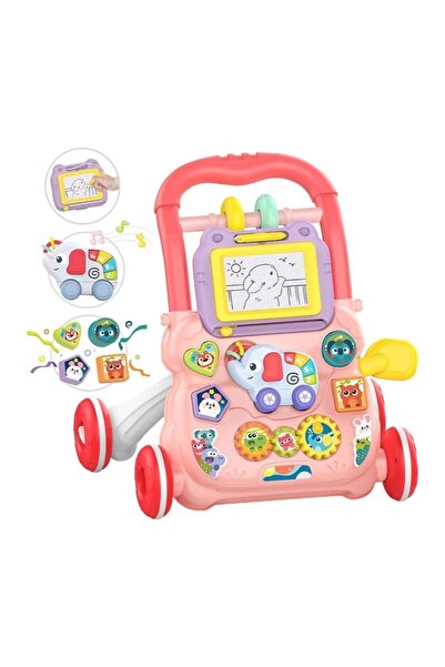 dehkah ممشى التعليمي 2-في-1 يجلس-إلى-وقوف مع لوح رسم ‒ مركز نشاط للأطفال