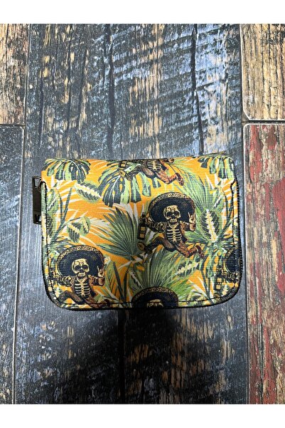 Street Bag Mexican Charro Mariachi Patterned Handy Wallet with Card Holder and Coin Compartment