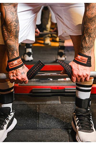 Dex Supports Weightlifting Strap Fitness Strap Lifting Straps Pro Orange