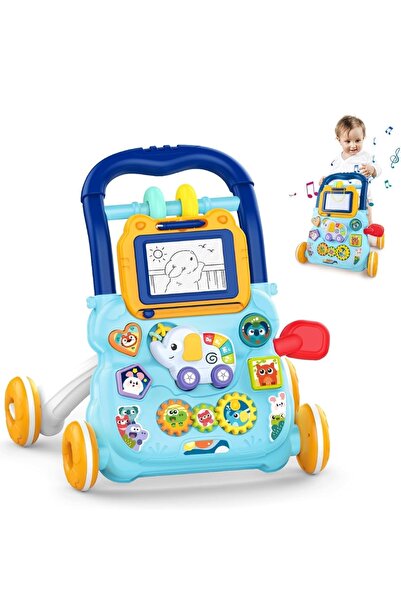 dehkah ممشى التعليمي 2-في-1 يجلس-إلى-وقوف مع لوح رسم ‒ مركز نشاط للأطفال