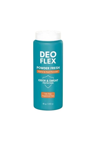 DEO FLEX بودرة فريش لحماية اليدين والقدمين من التعرق ورائحة العرق 80 جرام