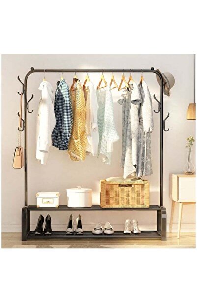 Arabest Floor Drying Rack Single Pole Hanging Clothes Rack Bedroom Living Room Coat Rack Balcony