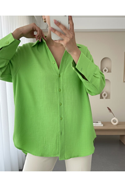 MissRunin Poor Sleeve Slit Long Back Shirt