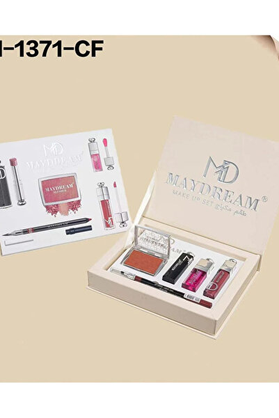 MAYDREAM Beige set: lipsticks + lip gloss + lip liner + powder blush