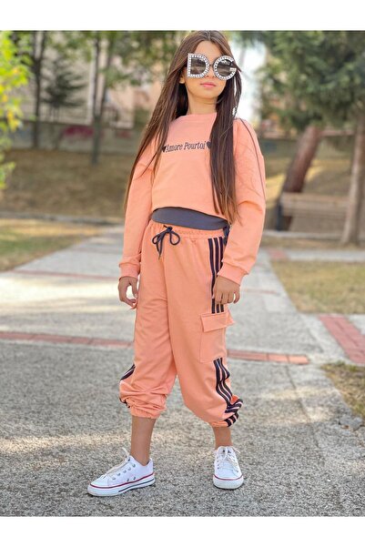 KOKOŞ BEBEK Amour Tarz 3-Piece Girls' Tracksuit Set - 4/14 Years - 31556