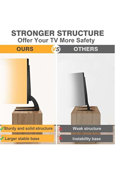 GENERAL Universal Table Top TV Stand Mount - Height Adjustable Base for 27 to 65 LCD/LED TVs