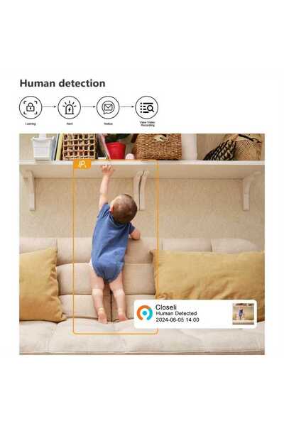 Closeli 3MP Security Camera,WiFi Camera,Surveillance Camera,Baby Monitor Camera,CCTV Camera,One-Click Call
