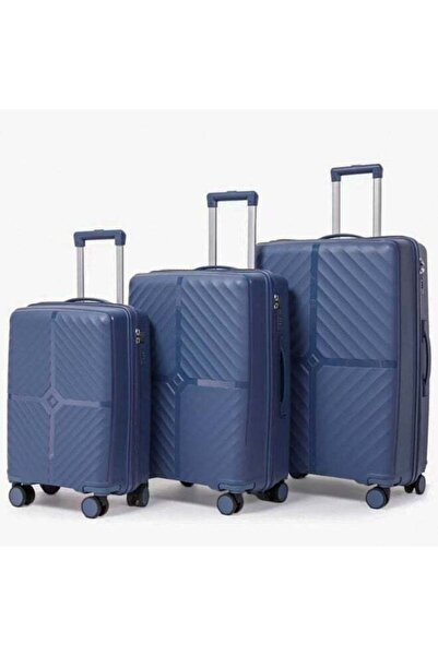 TRAVEL LİNE 3-Piece Hardside Polypropylene Luggage Set with 8 Spinner Wheels ...