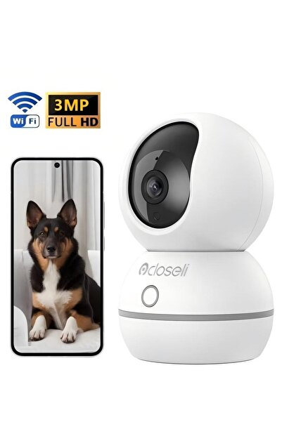 Closeli 3MP Security Camera,WiFi Camera,Surveillance Camera,Baby Monitor Camera,CCTV Camera,One-Click Call