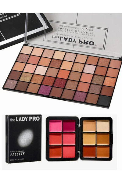 MAYDREAM ظل عيون 45 لون LADY PRO + احمر خدود+كونسيلر كريمي 6 لون