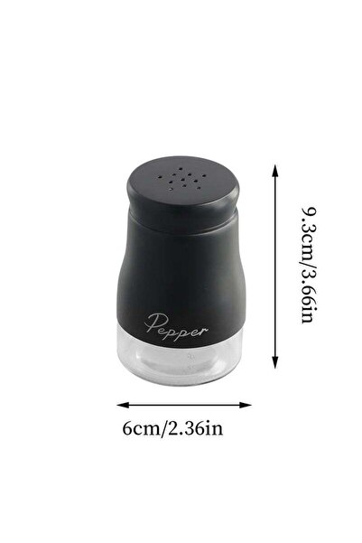 Generic Salt and Pepper Shakers Set 120ml White & Black with Transparent Bottom