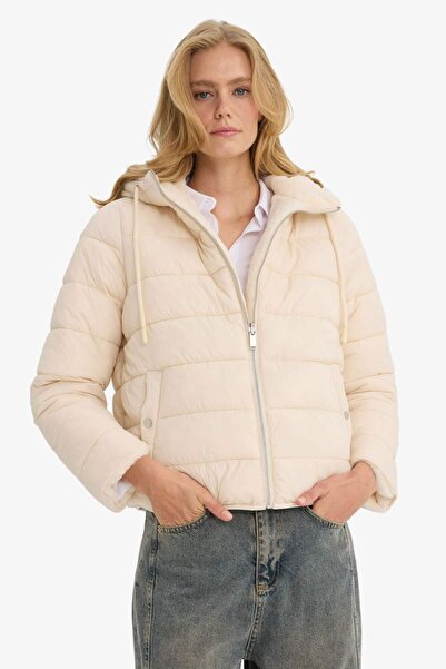 DeFacto Waterproof Regular Fit Hooded Faux Fur Lined Coat F2145Ax25Wn