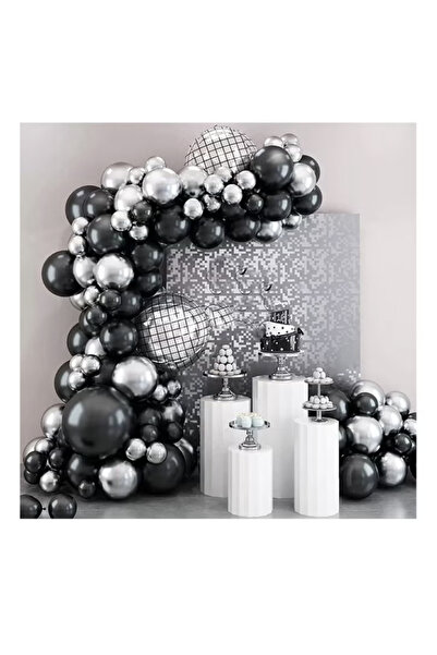 Generic Black SilverLatex Decorative Balloon Arch Garland Set - Baby Birthday...