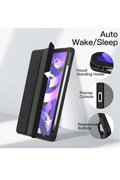 Generic iPad Air Case 11-Inch (M2/2024) & iPad Air 5/4 (10.9") - Pencil Holder, Trifold Stand, Auto