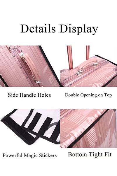 Generic Luggage cover, PVC transparent plastic, waterproof and dustproof for travel luggage