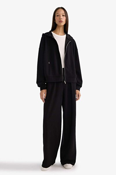 DeFacto Relax Fit Hooded Zippered Sweatshirt G4760Ax25Wn