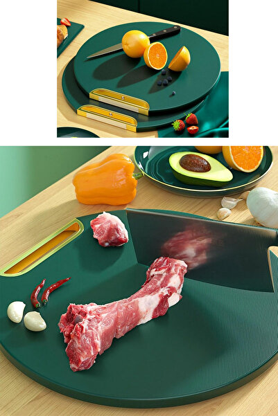 Shopura Yuvarlak Kesme Tahtası - Doğrama Tahtası - Sunum Tepsisi