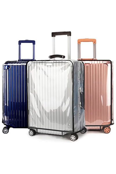 Generic Transparent luggage cover, waterproof PVC, suitable for 20, 22, 24, 26, and 28-inch suitcases