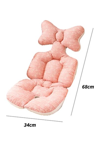 Generic Baby Stroller Cushion Seat Pad Stroller Seat Liner 3D Mesh Pram Pushchair Seat Liners Universal Pink