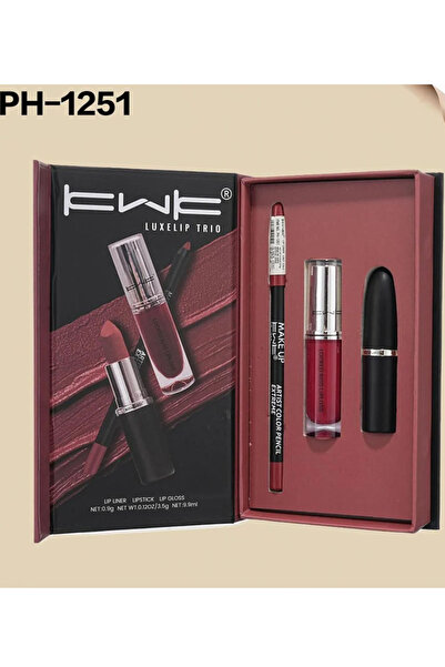 MAYDREAM KWK PH-1251 Long-lasting lipstick set + lip gloss + lip liner