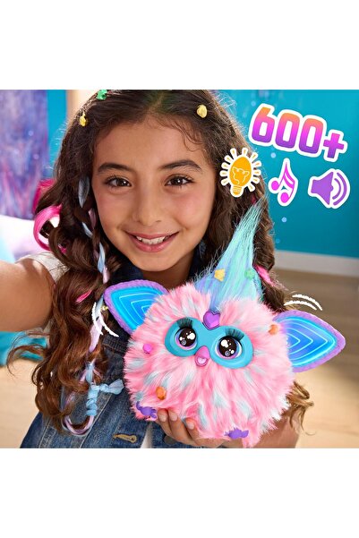 Hasbro Furby Cotton Candy, 15 Fashion Accessories, Interactive Plush Toy, Pink & Blue (Amazon Exclusive)