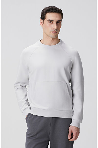 Network Gri Melanj Kanguru Cepli Sweatshirt