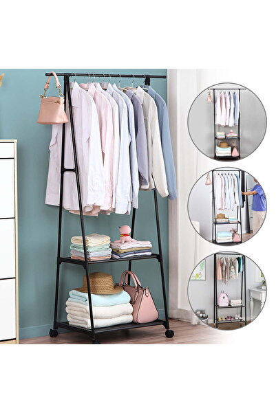 Miskat Trading Garment Rack with Shelves for Bedroom