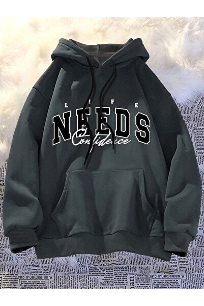 ORLONTEX Unisex Smoked Needs Φούτερ με στάμπα με κουκούλα oversize