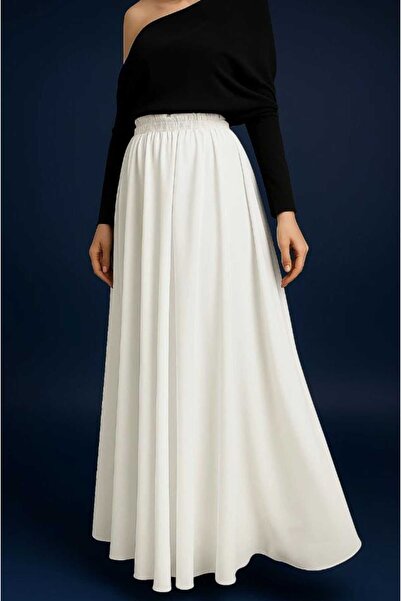 Gümüş Koleksiyon Şifon Etek