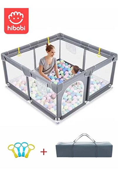 hibobi حظيرة لعب للأطفال الصغار والرضع 200×180×66 سم، ساحة أنشطة داخلية/خارجي...