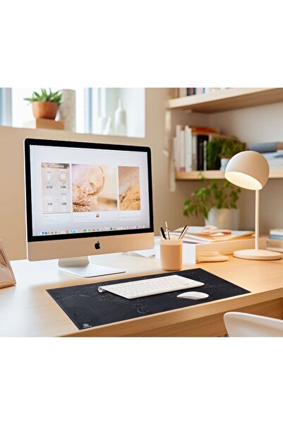 Tahwaz Premium Black World Map Wall Art – Modern Minimalist Large Decorative Global Map Poster