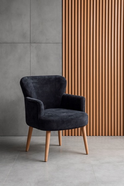 WATERYBROOK Modern Welsoft Berjer Koltuk – Demonte Ahşap Ayak – 12 Renk Seçeneği