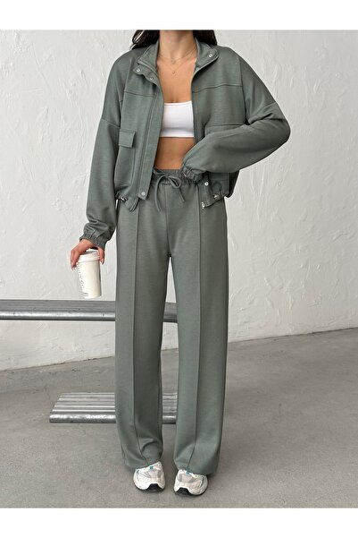 BEJNA Women's Bomber Jacket Pants Modal Set