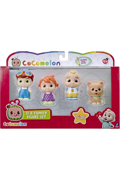 Cocomelon 4 Figure Pack - JJ & Family Figure Set (JJ, YoYo, TomTom, Bingo)
