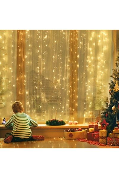 TrendyLux LED Curtain Installation 3 m × 3 m – USB, Remote Control, RGB + Warm White, Outdoor/Indoor