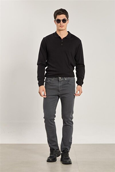 BARRELS AND OIL Men's Regular Fit Jean Pants Bolero - Gray